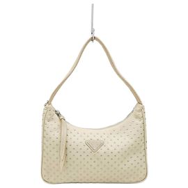 Prada Sac Mini Re-Edition Nylon Studs Marron