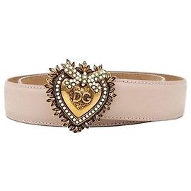 Dolce & Gabbana Devotion Leather Belt Green