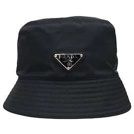 Prada Chapéu bucket de nylon com logótipo triangular Verde