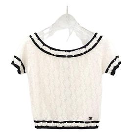 Chanel Malha curta de manga curta Verde