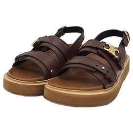 Céline Sandali in vitello Triomphe Marrone Scuro Marrone