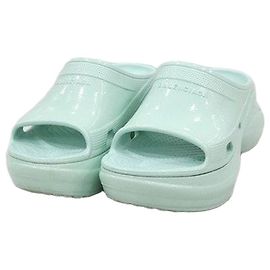 Sandales Balenciaga Crocs Slide Vert Cuir Vert