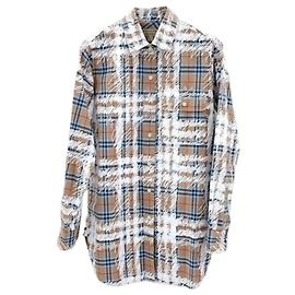 Burberry Camisa xadrez Graffiti Multicor