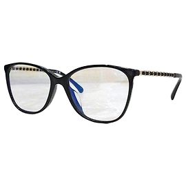Chanel Eckige Sonnenbrille mit Blaulichtfilter Blau