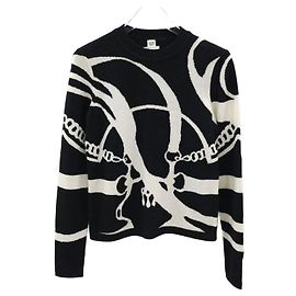 Hermès Maille en cachemire intarsia Vert