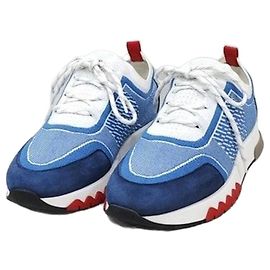 Hermès Addict Sneakers Blue Jeans Blau