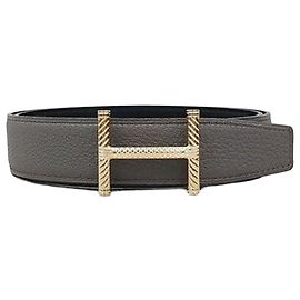 Hermès Wendegürtel aus Leder Grün Grün