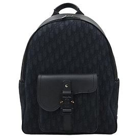 Dior Oblique Saddle Jacquard Zip Backpack Green