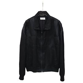 Autre Marque Satin Teddy Zip Bomberjacke Schwarz Schwarz