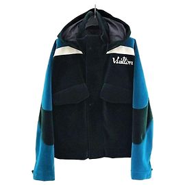 Louis Vuitton Technical Tape Windbreaker-Jacke aus Samt Grün