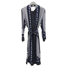 Hermès Abito camicia robe in seta Verde
