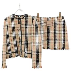 Burberry Check Boucle Jacket Skirt Setup Multiple colors