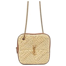 Autre Marque Bolsa Raffia Jamie Cube Chain Bag Multicor