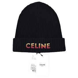 Céline Gradient Logo Beanie Green Green