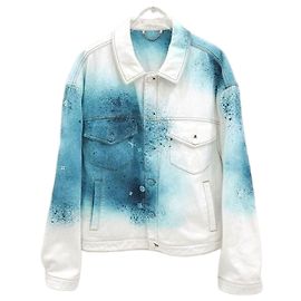 Louis Vuitton Spray Denim Jacket Blue