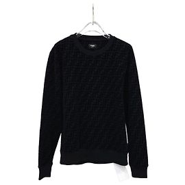 Fendi Monogram Samt-Sweatshirt XS Mehrfarben