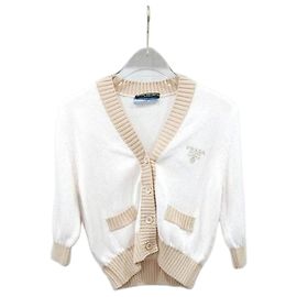 Prada Crop Baumwoll-Cardigan Grün Grün