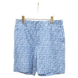 Fendi Pantaloncini Bermuda in lino Multicolore