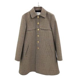 Céline Houndstooth Wool Check Coat Multiple colors