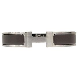 Hermès Click Armband Matt-Silber Silber