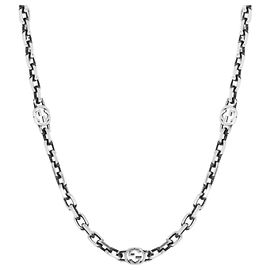Gucci Interlocking Silver Halskette stamp: No: Silber