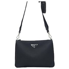 Prada Bolsa tiracolo pouch em nylon com logótipo Triangle Multicor