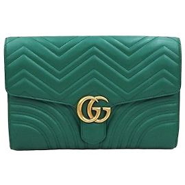 Gucci Pochette Matelassé Green Vert