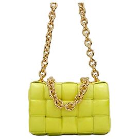 Bottega Veneta  mala de ombro Cassette acolchoada com corrente Verde