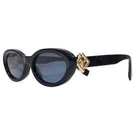 Fendi Gafas de sol de acetato negro Diamond Negro