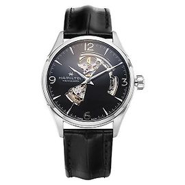 Autre Marque Relógio Jazzmaster Open Heart em couro para homens Multicor