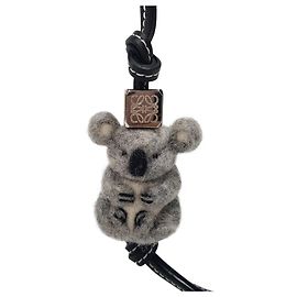 Loewe Koala Keychain Brown Leather Brown