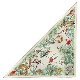Hermès Lenço Triangular Equateur Multicor