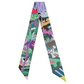 Hermès En Liberté Twilly Sciarpa in Seta Multicolore Multicolore
