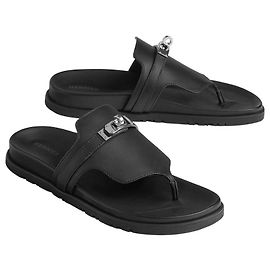 Sandali Hermès Empire in pelle nera Nero