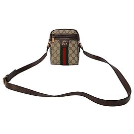 Gucci Bolsa de tiracolo mini Ophidia Marrom