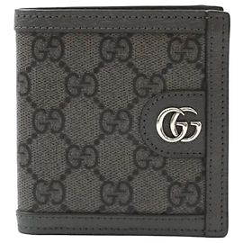 Gucci Ophidia GG Grey Wallet Brown