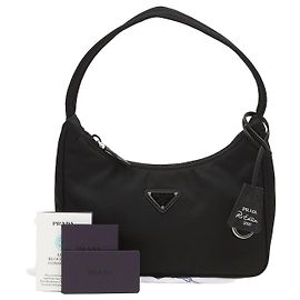 Prada Borsa Hobo Mini Re-Edition da donna Nero Nero