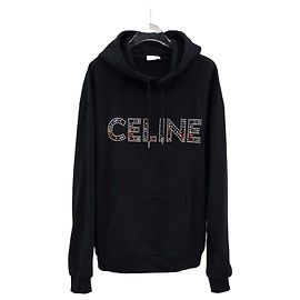 Céline Capuche à strass noir multicolore Noir