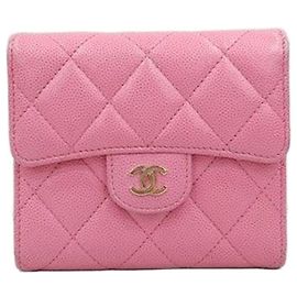 Chanel Pink Caviar Classic Wallet Pink