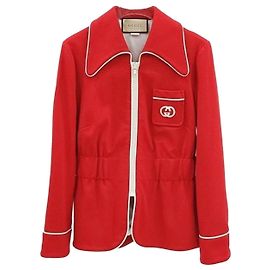 Gucci Interlocking Jersey Zip-Up Jacket Green