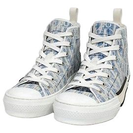 Dior Blue Oblique Caskery High Sneaker Blau