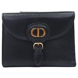 Dior Carteira Bobby Bifold com aba em couro Box Verde