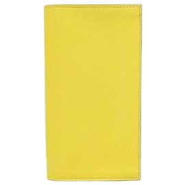 Hermès Citizen Twill Long Wallet Lime Yellow Yellow