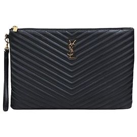 Autre Marque Clutch de Alça em Couro Matelassé Marrom