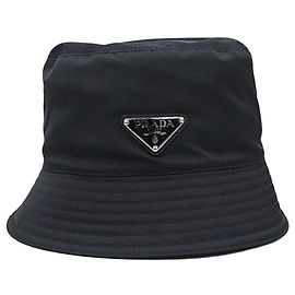 Prada Chapéu Bucket em nylon com logótipo Triangle Multicor