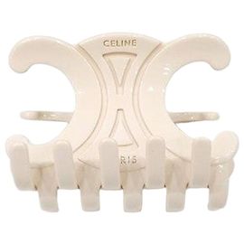 Céline Große Haarklammer Ivory Weiß