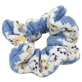 Céline Scrunchie in lana Fair Isle Verde
