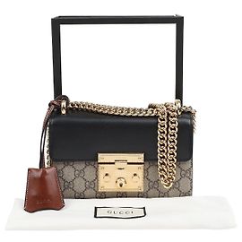 Gucci Bolsa de Ombro GG Padlock Marrom