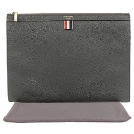 Thom Browne Document Medium Clutch Brown