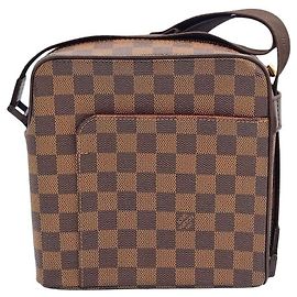 Louis Vuitton Damier Olav PM Handbag Brown Brown